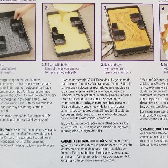 Cake Pan Set Numbers, Letters & Simbols - Picture 7 of 13